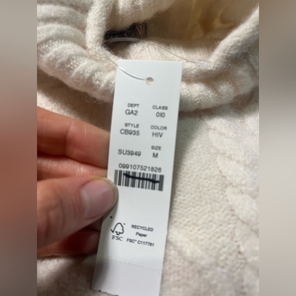 J.Crew Cable-knit RollneckT™ sweater in Supersoft yarn in heather ivory - Picture 9 of 10